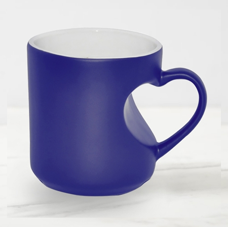 MAGIC MUG HEART SHAPE - BLUE
