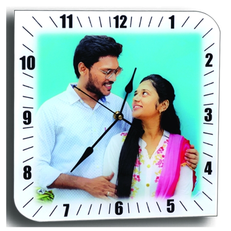 ACRYLIC CLOCK - SEMI SQUARE