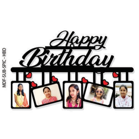 5 PIC MDF SUBLIMATION (18 x 12 IN) - HAPPY BIRTHDAY