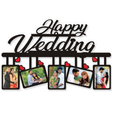 5 PIC MDF SUBLIMATION (18 x 12 IN) - HAPPY WEDDING