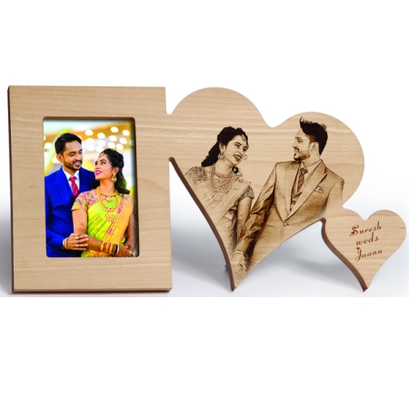 FRAME & 2 HEART WOOD(15 x 8 IN)