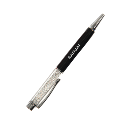 CRYSTAL STONE PEN - BLACK