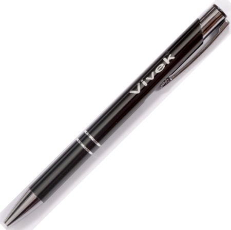 TWO LINE METAL PEN - GREY