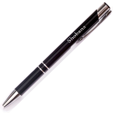 TWO LINE METAL PEN - BLACK