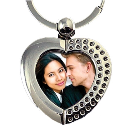 METAL KEYCHAIN - HEART (SINGLE SIDE)