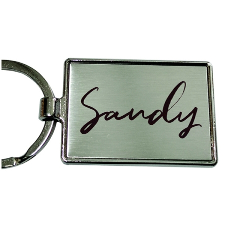 METAL KEYCHAIN - RECTANGLE (DOUBLE SIDE)