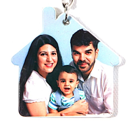 POLYMER KEYCHAIN - HOME (DOUBLE SIDE)