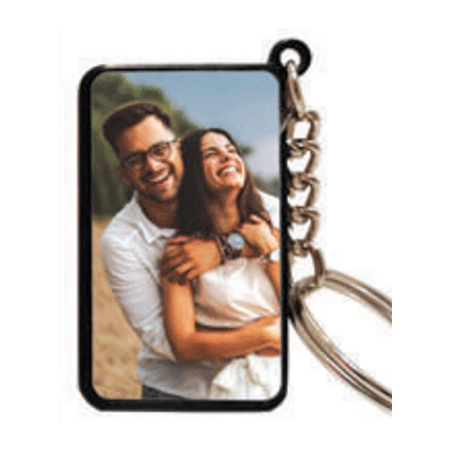 LUXOR KEYCHAIN - RECTANGLE BLACK(DOUBLE SIDE)