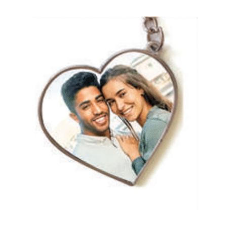 LUXOR KEYCHAIN - HEART SILVER (DOUBLE SIDE)