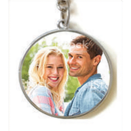 LUXOR KEYCHAIN - ROUND SILVER (DOUBLE SIDE)