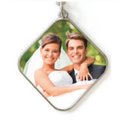 LUXOR KEYCHAIN - DIAMOND SILVER (DOUBLE SIDE)