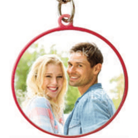 LUXOR KEYCHAIN - ROUND RED (DOUBLE SIDE)