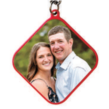 LUXOR KEYCHAIN - DIAMOND RED (DOUBLE SIDE)