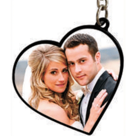 LUXOR KEYCHAIN - HEART BLACK (DOUBLE SIDE)