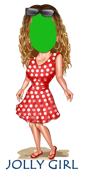CARICATURE - JOLLY GIRL