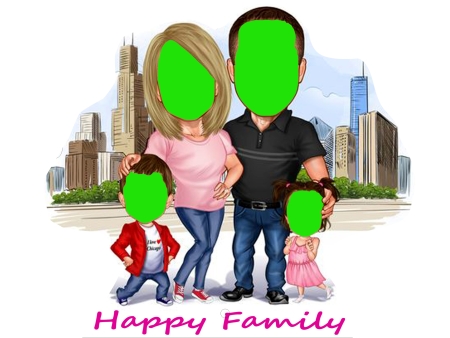 CARICATURE - HAPPY FAMILY