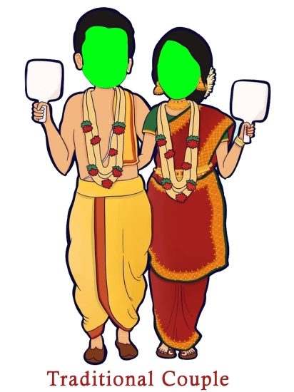 CARICATURE - TRADITIONAL COUPLE