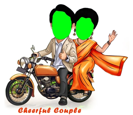 CARICATURE - CHEERFUL COUPLE