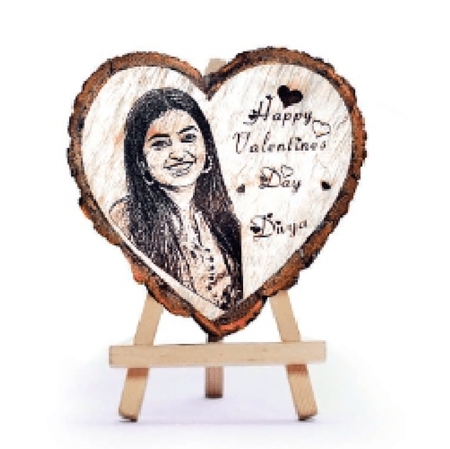 WOODEN ENGRAVING - HEART (8 IN)