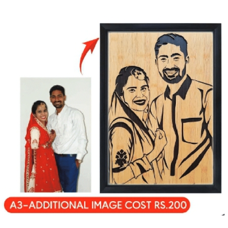 WOODEN PORTRAIT PHOTO FRAME - 12 x 18 IN