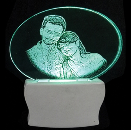MULTICOLOR ACRYLIC BEDLAMP - OVAL
