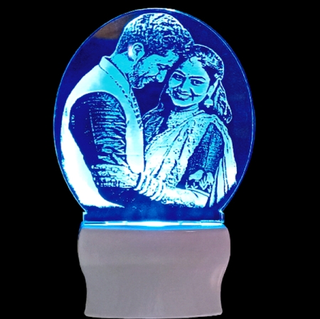 MULTICOLOR ACRYLIC BEDLAMP - OVAL