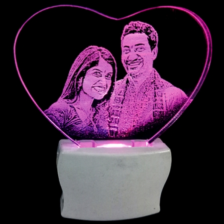 MULTICOLOR ACRYLIC BEDLAMP - HEART