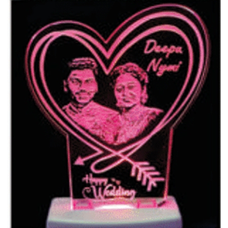 MULTICOLOR ACRYLIC BEDLAMP - ARROW HEART