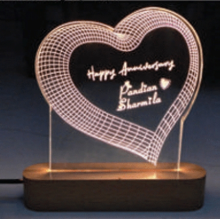 Acrylic Table Top - 3D Heart