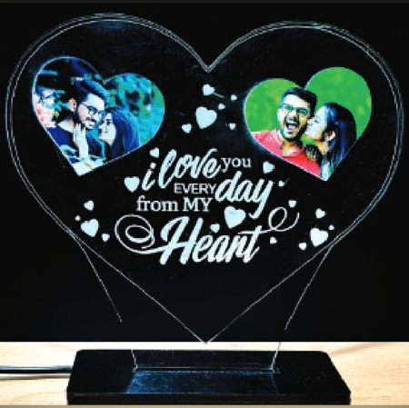Acrylic Table Top - Double Heart