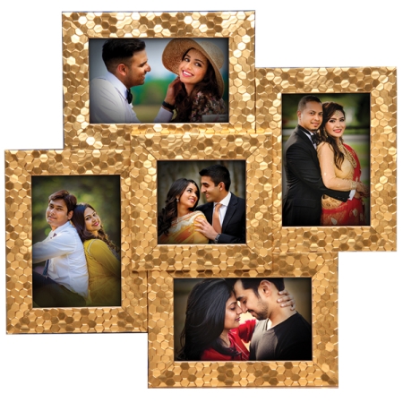 5 Frame collage - Gold
