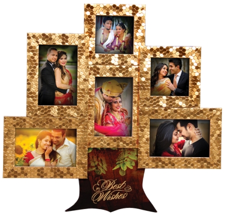 TREE FRAME COLLAGE - GOLD