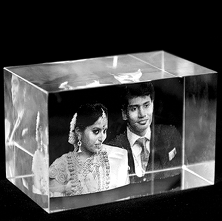 Crystal Cube Double Head (5 x 5 x 8CM)