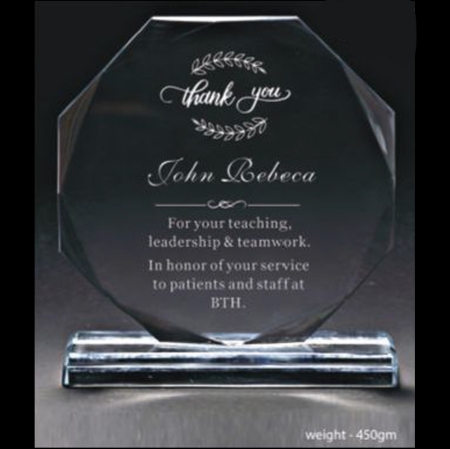 HEXAGON CRYSTAL AWARD