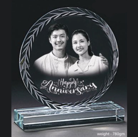 LEAF CIRCLE CRYSTAL AWARD